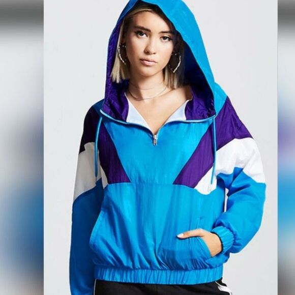 Forever 21 Color block Windbreaker - Picture 1 of 14